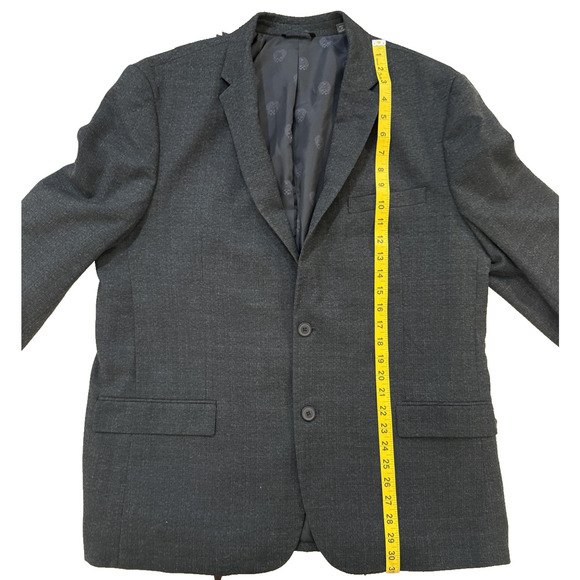 Vince Camuto Blazer Mens 46R Gray Slim Fit Two Button Sport Coat Jacket Modern - Picture 3 of 9